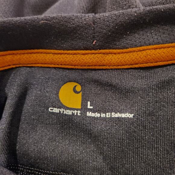 Carharrt Mens Black Baseforce Cold Weather Crewneck Top Size Large Workwear - Picture 6 of 12